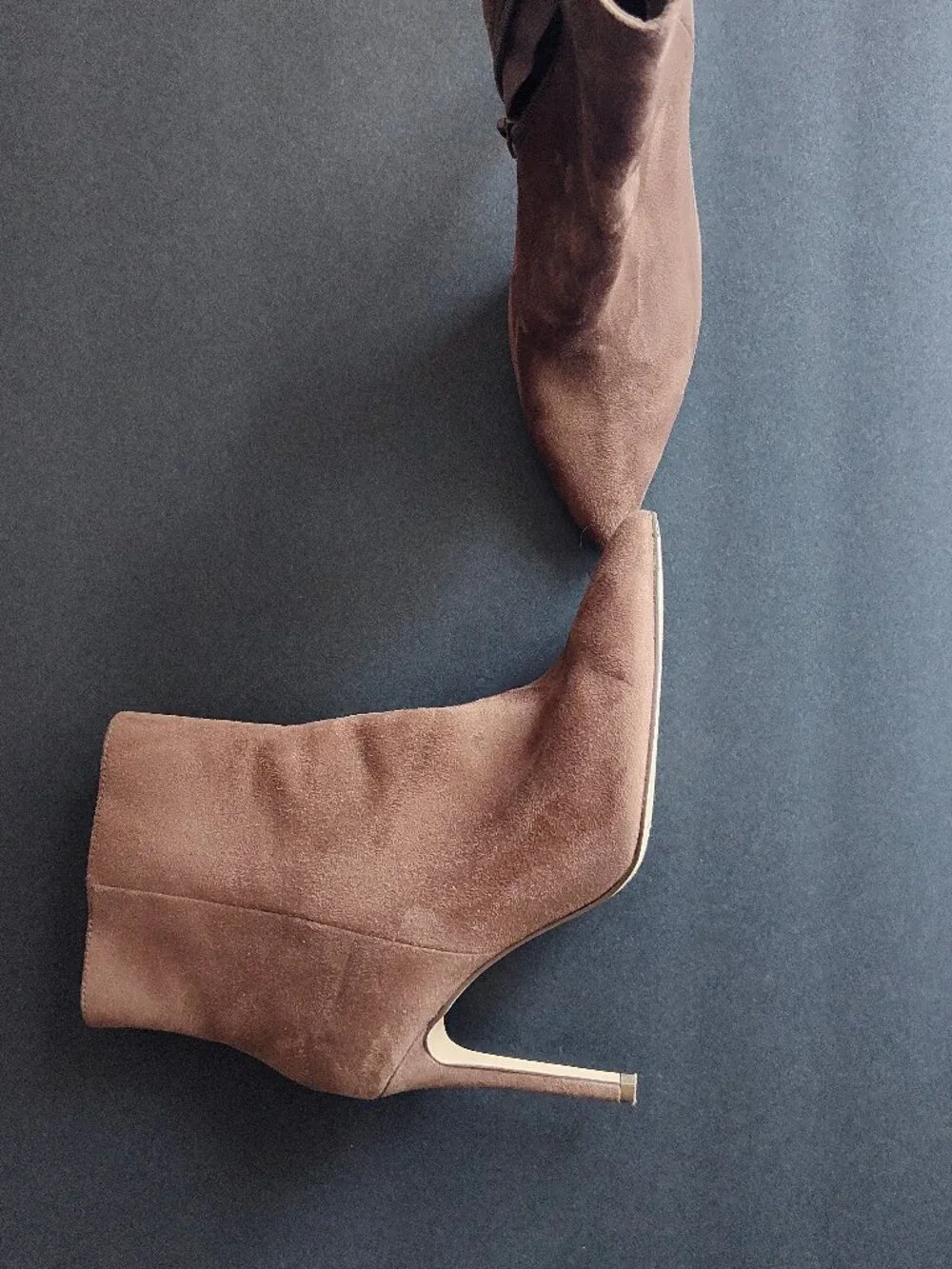 Women's suede brown high heels booties boots forever 21 size 7.5